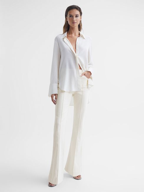 Reiss Florence High Rise Flared Trousers - REISS