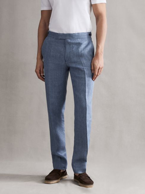 Slim fit hotsell linen trousers