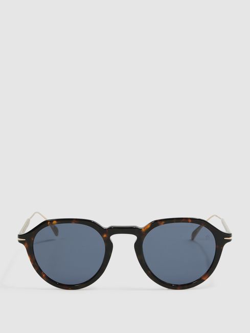 Eyewear by David Beckham Rounded Sunglasses - REISS