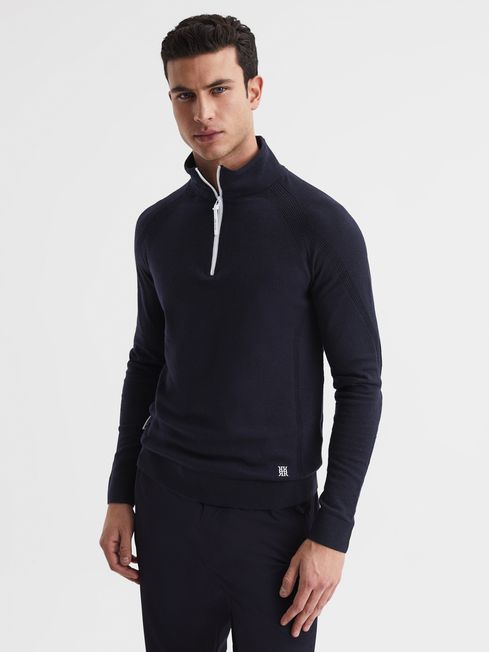 Merino zip shop neck jumper