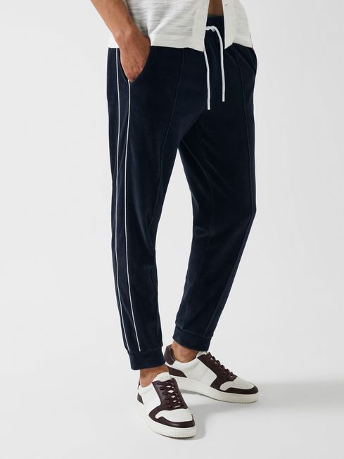 Velour drawstring pants sales