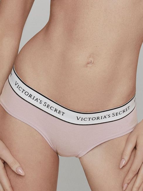 Victoria's Secret Misty Rose Pink Cheeky Logo Knickers