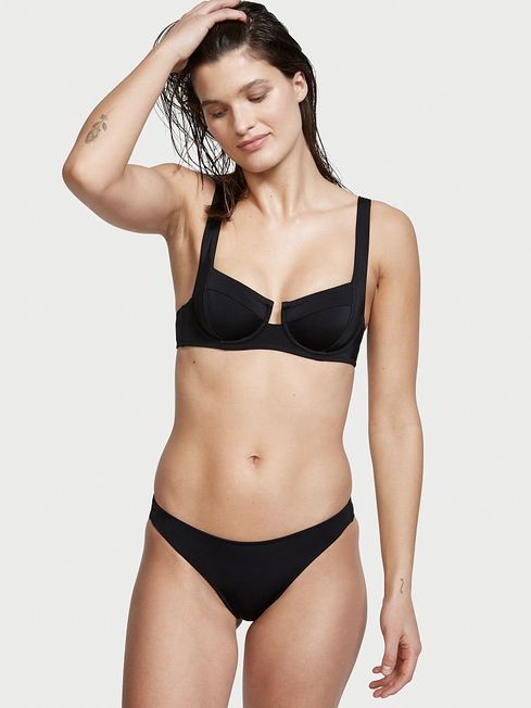 Victoria's Secret Black Balconette Swim Bikini Top