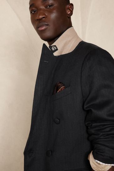 Buy Banana Republic Black Gavin Linen Suit Jacket from the Gap