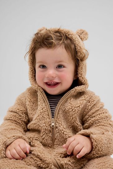 Fuzzy bear onesie sale baby