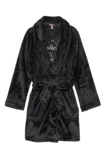 Victoria's Secret Black Cosy Short Robe