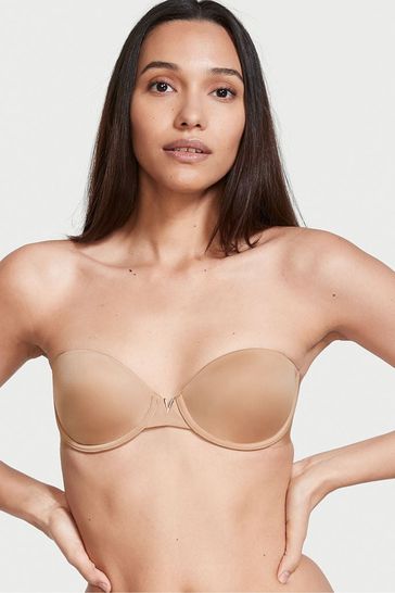 Victoria's Secret Sweet Nougat Nude Smooth Lightly Lined Multiway Strapless Bra