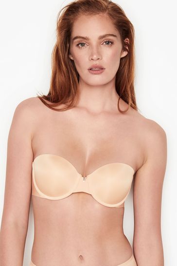Victoria's Secret Champagne Nude Smooth Multiway Strapless Push Up Bra