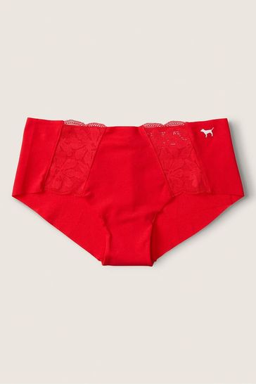 Victoria's Secret PINK Pepper Red Hipster Lace Detail No Show Knickers