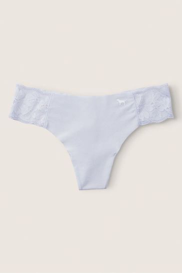 Victoria's Secret PINK Arctic Ice Blue No Show Thong Knickers