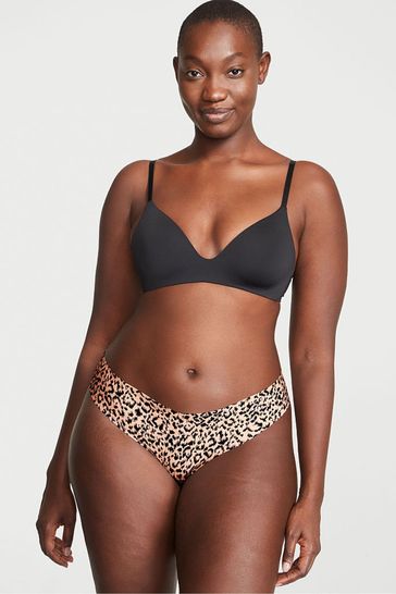 Victoria's Secret Animal Camouflage Brown Thong No-Show Knickers