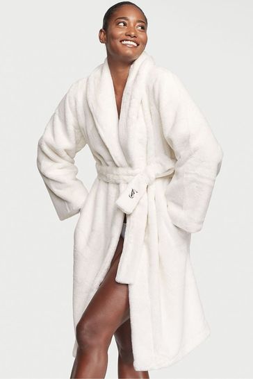 Victoria s Secret Vanilla Dream Cream Faux Fur Dressing Gown