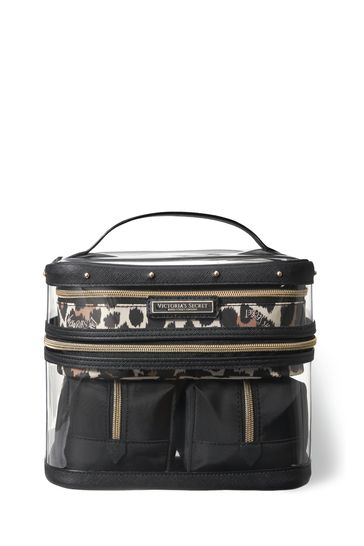 Victoria's Secret Black Leopard 4 in 1 Cosmetic Bag