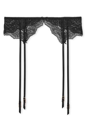 Victoria's Secret Black Lace Suspenders