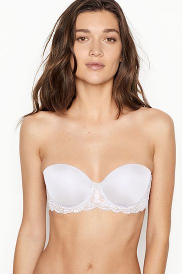 Victoria s Secret White Smooth Lace Wing Lightly Lined Multiway