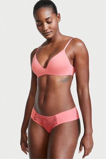 Victoria's Secret Cocktail Pink Lace No Show Cheeky Knickers