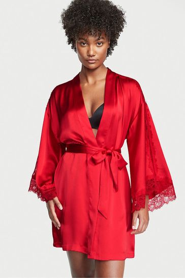Buy Victoria's Secret Lace Inset Robe from the Victoria's Secret UK ...