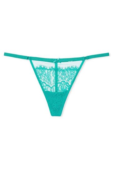Victoria's Secret Capri Sea Blue Lace G String Panty