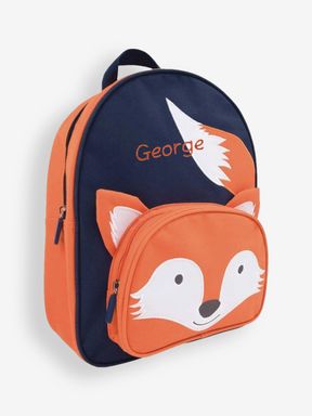 Personalised Fox Backpack in Orange