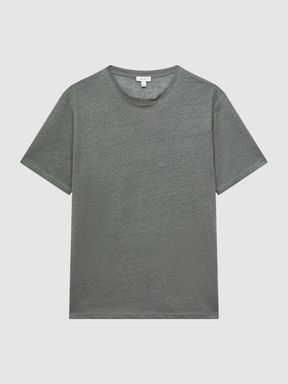Linen Crew Neck T-Shirt