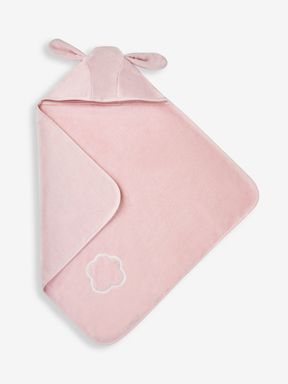 Pink Bunny Character Hooded Towel