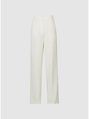 Petite Pull On Trousers in Cream