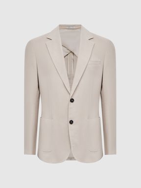 Single Breasted Slim Fit Moleskin Blazer
