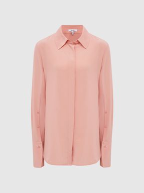 Silk Shirt in Pale Pink