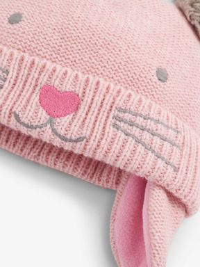 Pink Girls' Cat Hat