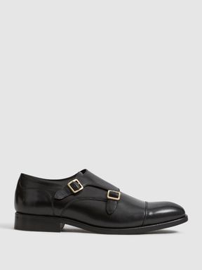 Leather Monk Strap Shoes
