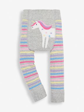 Marl Grey Unicorn Unicorn Stripe Baby Leggings