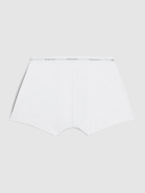 Three Pack of Cotton Blend Boxers in White