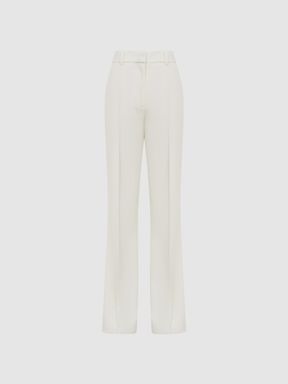 Flared Tuxedo Trousers in White