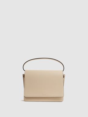 Leather Concertina Cross-body Bag in Buttermilk