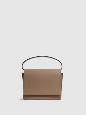 Leather Concertina Cross-body Bag in Camel