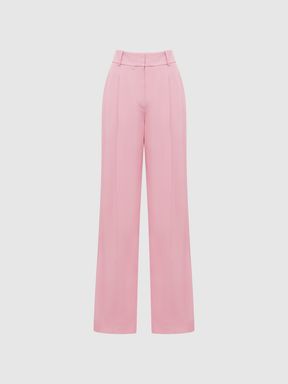 Wide Leg Trousers in Pink