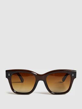 Chimi Large Frame Acetate Sunglasses in Brown