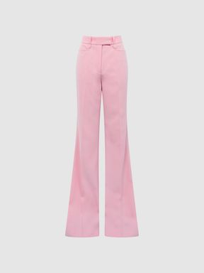 High Rise Wide Leg Trousers in Pink