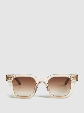 Chimi Square Frame Acetate Sunglasses in Ecru