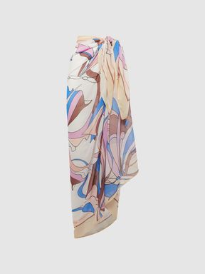 Abstract Printed Sarong in Multi