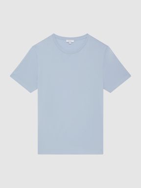 Crew Neck T-Shirt in Soft Blue