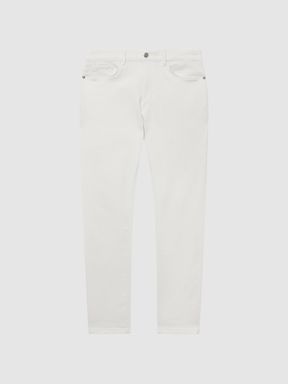 Slim Fit Brushed Jeans in White