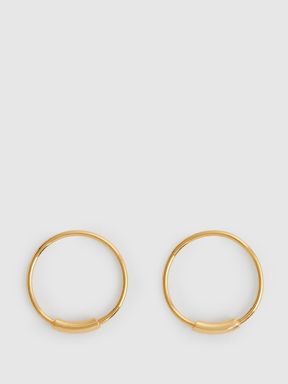 Maria Black Hoop Earrings in Gold
