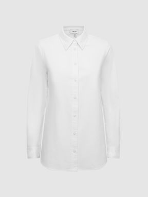 Fitted Oxford Shirt in White