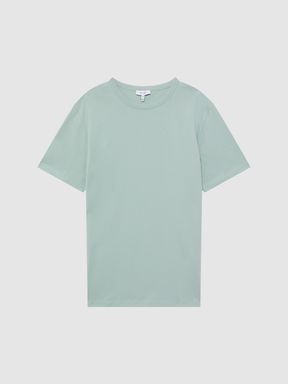Garment Dye Crew Neck T-shirt in Light Sage