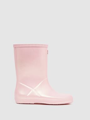 Hunter Little Kids First Classic Nebula Rain Boots in Soft Pink
