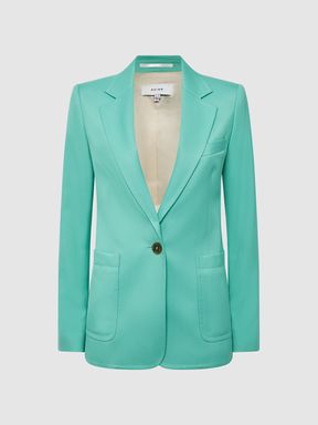 Tailored Single Breasted Blazer in Green