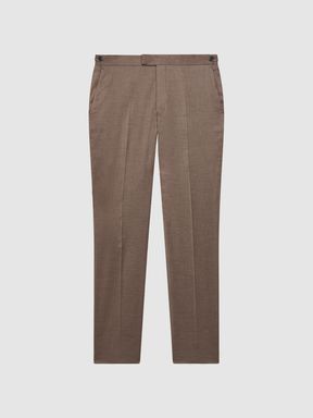 Twill Side Adjuster Trousers in Tobacco