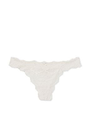 Coconut White Lace Thong Knickers