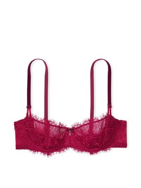 Claret Red Lace Unlined Balcony Bra
